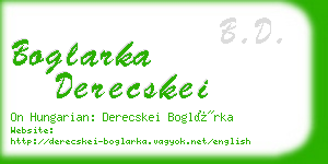 boglarka derecskei business card